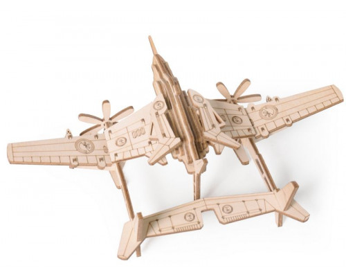 Деревянный конструктор Lemmo Самолет Сапсан, 32 детали