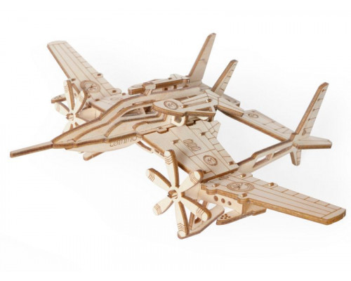 Деревянный конструктор Lemmo Самолет Сапсан, 32 детали