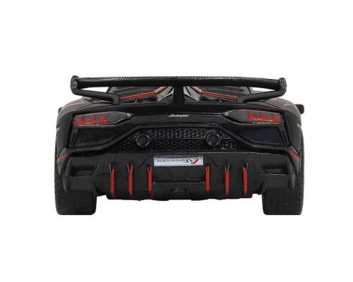 Машина АВТОПАНОРАМА Lamborghini SVJ, 1/32, черный матовый, свет, звук, в/к 17,5*12,5*6,5 см