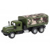 Машина АВТОПАНОРАМА Грузовик, 1/32, хаки зеленый, свет, звук, инерция, в/к 24*8*10 см