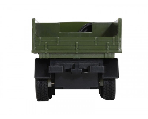 Машина АВТОПАНОРАМА Грузовик, 1/32, хаки зеленый, свет, звук, инерция, в/к 24*8*10 см