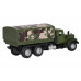 Машина АВТОПАНОРАМА Грузовик, 1/32, хаки зеленый, свет, звук, инерция, в/к 24*8*10 см