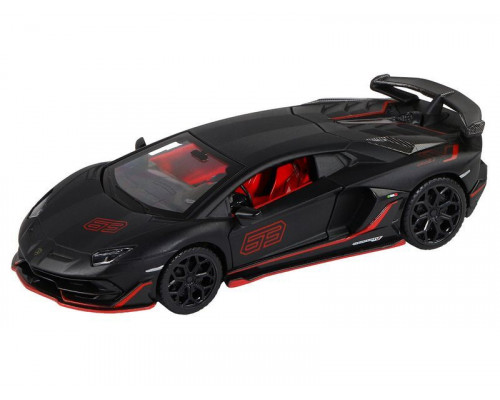 Машина АВТОПАНОРАМА Lamborghini SVJ, 1/32, черный матовый, свет, звук, в/к 17,5*12,5*6,5 см