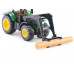 Трактор Siku 1540 John Deere с фронтальным погрузчиком для захвата брёвен