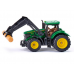 Трактор Siku 1540 John Deere с фронтальным погрузчиком для захвата брёвен