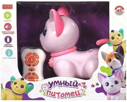 Радиоуправляемый робот ZHORYA Интерактивный Розовый Кот