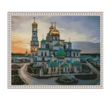 Картина мозаикой с нанесенной рамкой 40х50 НОВОИЕРУСАЛИМСКИЙ МОНАСТЫРЬ (36 цветов)