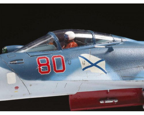 Сборная модель ZVEZDA Российский палубный истребитель Су-33, подарочный набор, 1/72