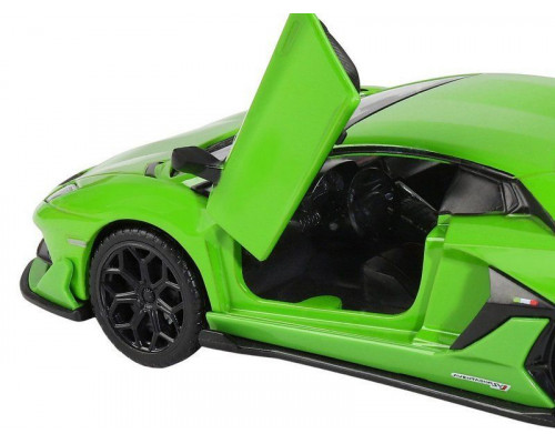 Машина АВТОПАНОРАМА Lamborghini SVJ, 1/32, зеленый, откр. двери, свет, звук, в/к 17,5*12,5*6,5 см