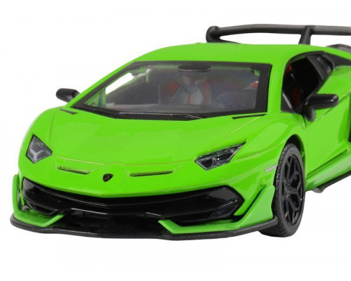 Машина АВТОПАНОРАМА Lamborghini SVJ, 1/32, зеленый, откр. двери, свет, звук, в/к 17,5*12,5*6,5 см