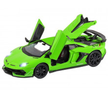 Машина "АВТОПАНОРАМА" Lamborghini SVJ, 1/32, зеленый, откр. двери, свет, звук, в/к 17,5*12,5*6,5 см