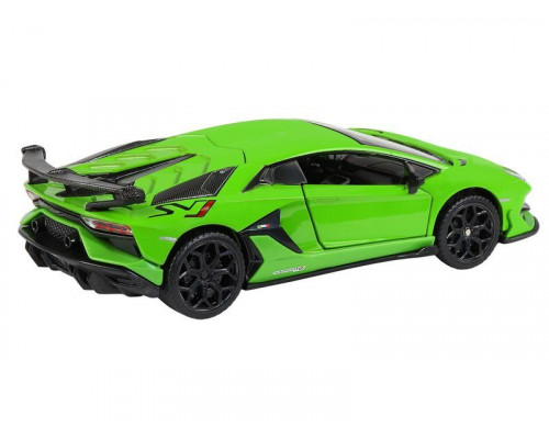 Машина АВТОПАНОРАМА Lamborghini SVJ, 1/32, зеленый, откр. двери, свет, звук, в/к 17,5*12,5*6,5 см