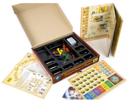 Настольная игра ZVEZDA Вокруг света за 80 дней, семейная