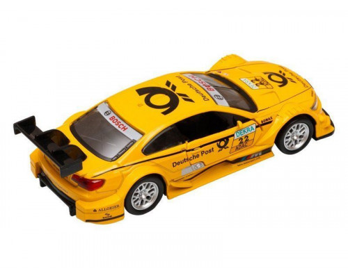 Машина АВТОПАНОРАМА BMW M3 DTM, желтый, 1/42, инерция, в/к 17,5*12,5*6,5 см