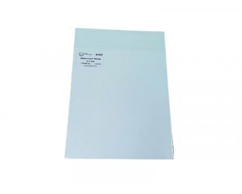 Полистирол белый лист 0,7 мм, 175х250 мм, 2 шт