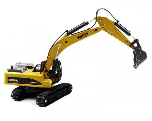 Металлический экскаватор с ковшом HUI NA TOYS 1/50