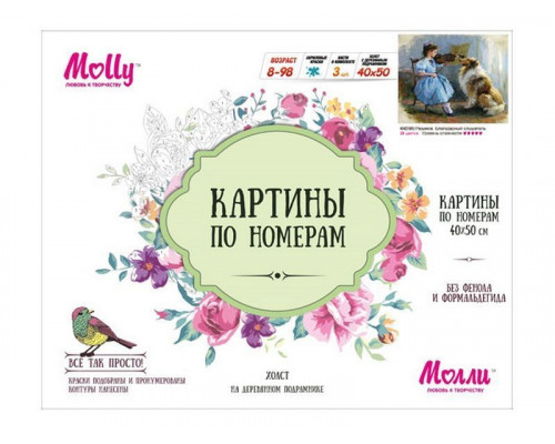 Картина по номерам 40х50 БЛАГОДАРНЫЙ СЛУШАТЕЛЬ (28 цветов)