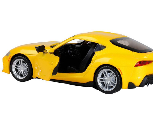 Машина АВТОПАНОРАМА Toyota Supra [US], 1/31, желтый, откр. двери, свет, звук, в/к 18*9*13,5 см