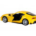 Машина АВТОПАНОРАМА Toyota Supra [US], 1/31, желтый, откр. двери, свет, звук, в/к 18*9*13,5 см