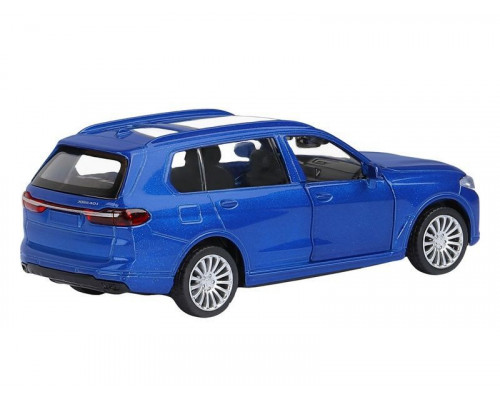 Машина АВТОПАНОРАМА BMW X7, синий, 1/44, инерция, в/к 17,5*12,5*6,5 см