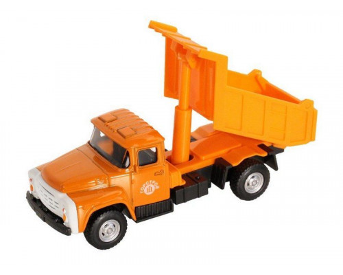 Машина АВТОПАНОРАМА Самосвал, оранжевый, 1/52, инерция, в/к 16,1*6,1*8,4
