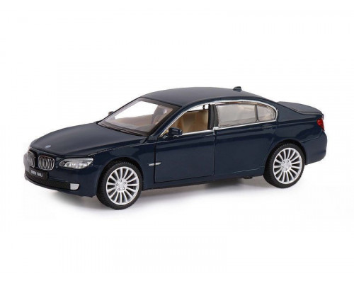 Машина АВТОПАНОРАМА BMW 760LI, синий, 1/34, свет, звук, инерция, в/к 17,5*13,5*9 см