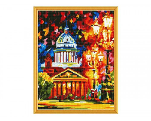Алмазная мозаика с нанесенной рамкой 40х50 АФРЕМОВ. ИСААКИЕВСКИЙ СОБОР (25 цветов)