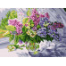 Картина по номерам 15х20 МАХРОВАЯ СИРЕНЬ (15 цветов)