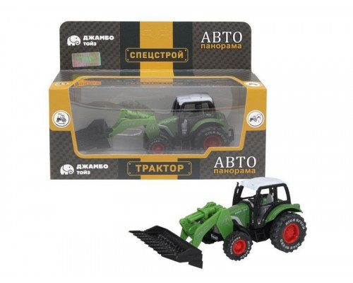 Машина АВТОПАНОРАМА ТРАКТОР, зеленый, инерция, в/к 20,5*7,5*9 см