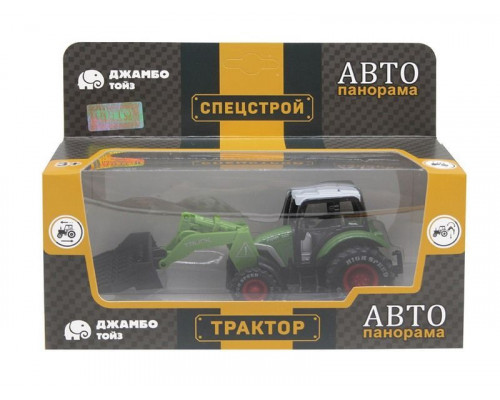 Машина АВТОПАНОРАМА ТРАКТОР, зеленый, инерция, в/к 20,5*7,5*9 см