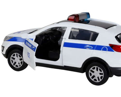 Машина АВТОПАНОРАМА KIA SPORTAGE R, Полиция, 1/39, инерция, откр. двери, в/к 17,5*12,5*6,5 см