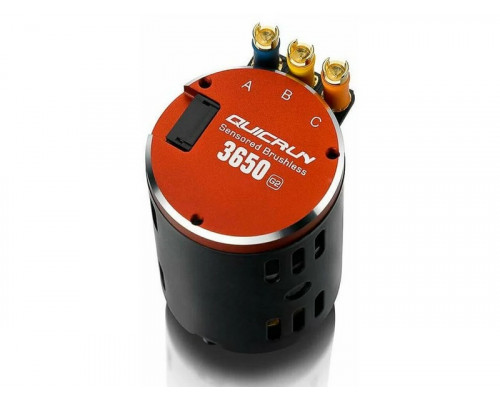 Бесколлекторный сенсорный мотор Hobbywing QUICRUN-3650SD-6.5T-BLACK-G2 (5750KV, 3,17/15мм, 1/10)