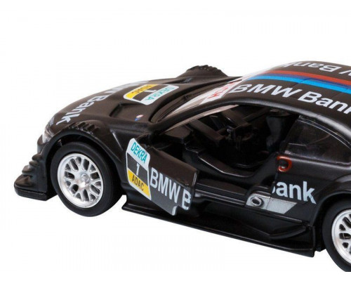 Машина АВТОПАНОРАМА BMW M3, DTM, 1/42, черный, инерция, откр. двери, в/к 17,5*12,5*6,5 см