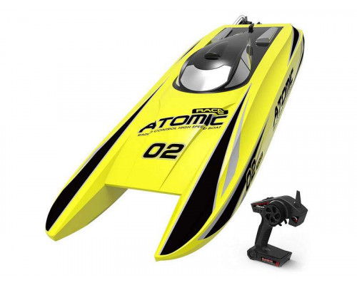Радиоуправляемый катамаран Volantex RC ATOMIC 700 желтый Brushless 2.4G LiPo RTR