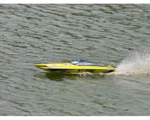 Радиоуправляемый катамаран Volantex RC ATOMIC 700 желтый Brushless 2.4G LiPo RTR