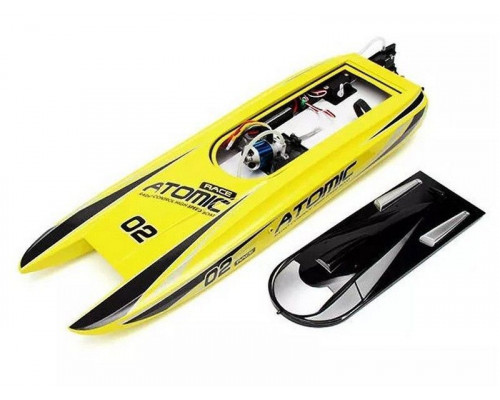 Радиоуправляемый катамаран Volantex RC ATOMIC 700 желтый Brushless 2.4G LiPo RTR