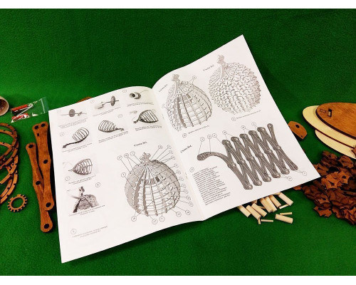 Деревянный конструктор СВМодель. Светильник деревянный Гармошка