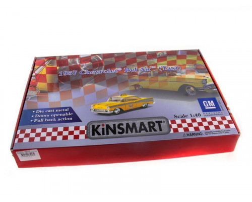 Машина Kinsmart 1957 Chevrolet Bel Air инерция (1/12шт.) 1:36 б/к