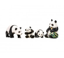 Набор фигурок животных MASAI MARA MM201-004 серии "Мир диких животных": Семья панд, 4 пр.