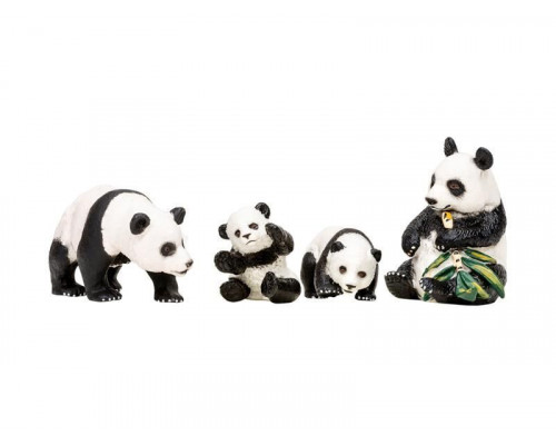 Набор фигурок животных MASAI MARA MM201-004 серии Мир диких животных: Семья панд, 4 пр.