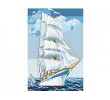 Набор юного художника 20х30 НА ПОДНЯТЫХ ПАРУСАХ  (15 цветов)