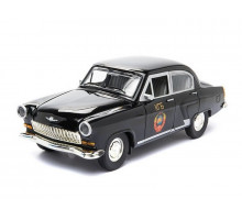 Машина "АВТОПАНОРАМА" ГАЗ-21 "Волга" 1/24 в/к  26*12*11см, черная