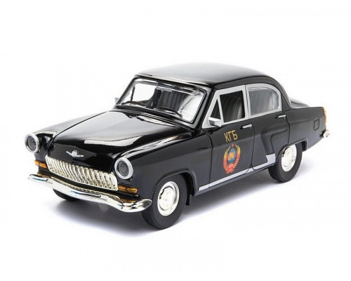 Машина АВТОПАНОРАМА ГАЗ-21 Волга 1/24 в/к  26*12*11см, черная