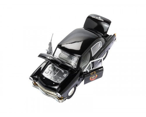 Машина АВТОПАНОРАМА ГАЗ-21 Волга 1/24 в/к  26*12*11см, черная