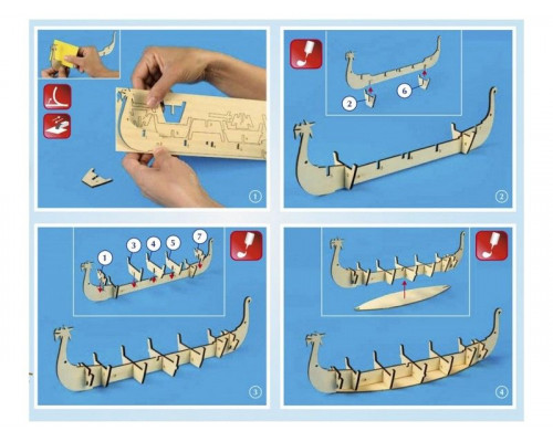 Сборная деревянная модель корабля Artesania Latina DRAKKAR (VIKING BOAT)