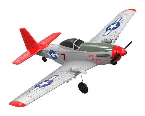 Радиоуправляемый самолет Volantex RC Mustang 400мм (красный) 2.4G 2ch LiPo RTF with Gyro