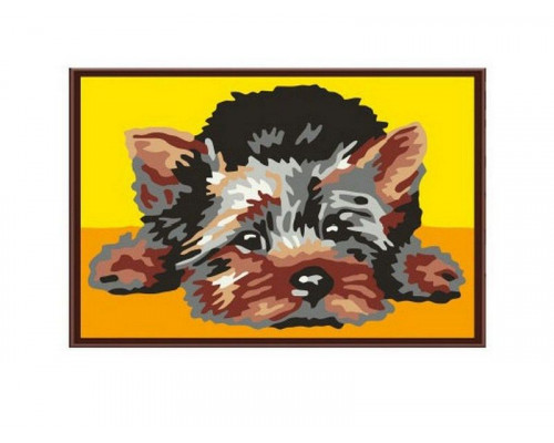 Набор юного художника 20х30 Лохматый щенок (9 цветов)