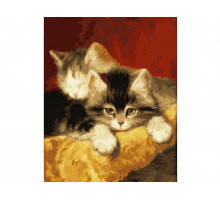 Картина по номерам 40х50 Котята (24 цвета)