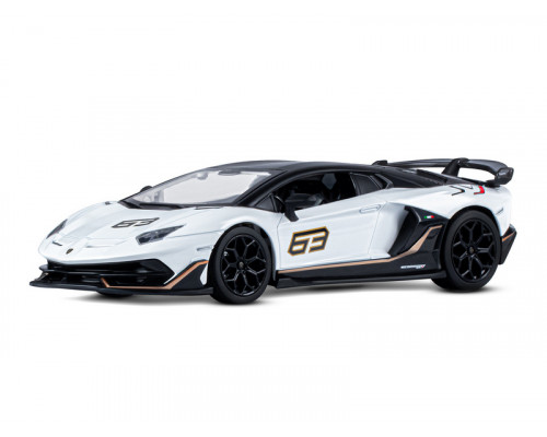 Машина АВТОПАНОРАМА Lamborghini SVJ, 1/24, белый, свет, звук, в/к 24,5х12,5х10,5 см