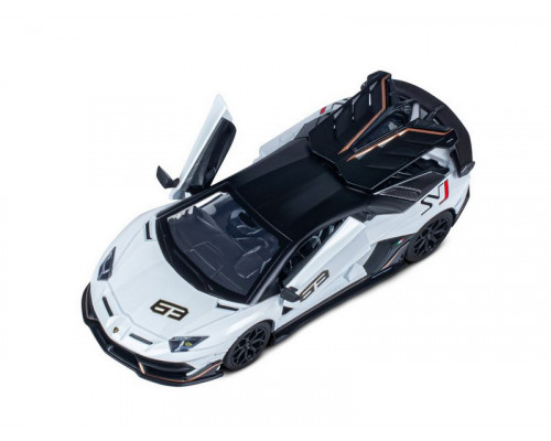 Машина АВТОПАНОРАМА Lamborghini SVJ, 1/24, белый, свет, звук, в/к 24,5х12,5х10,5 см
